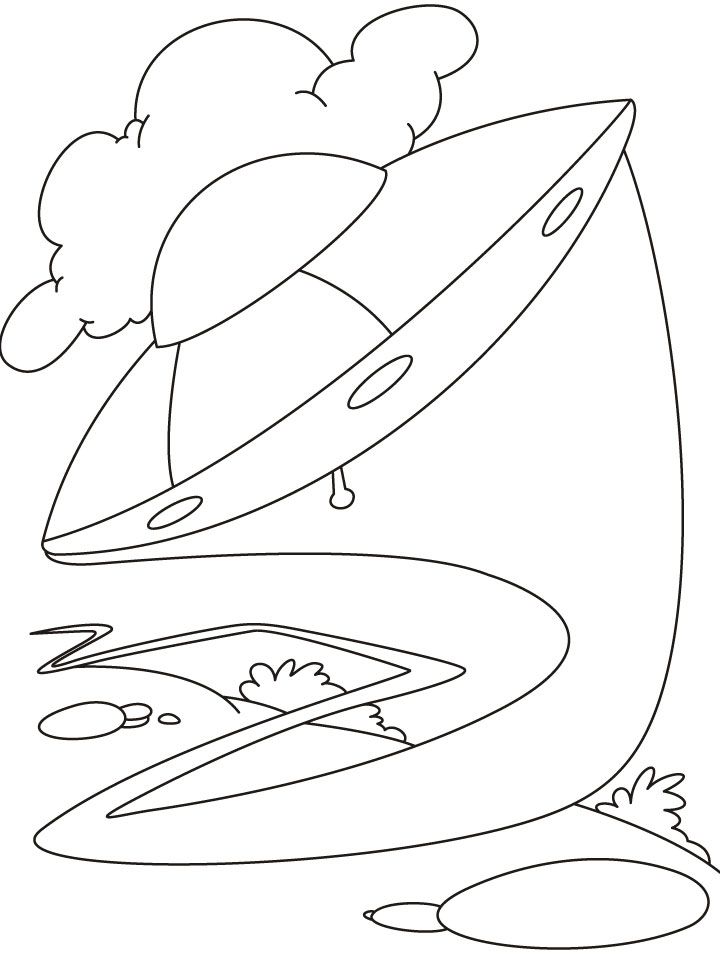 Flying Saucer Colouring Pages