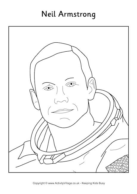 460x650 Neil Armstrong Colouring Page 2