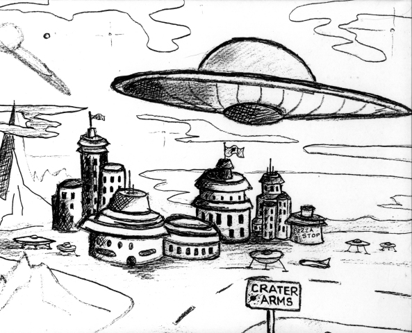 593x480 Roswell Ufo Crash, Aliens, Flying Saucer Coloring Book