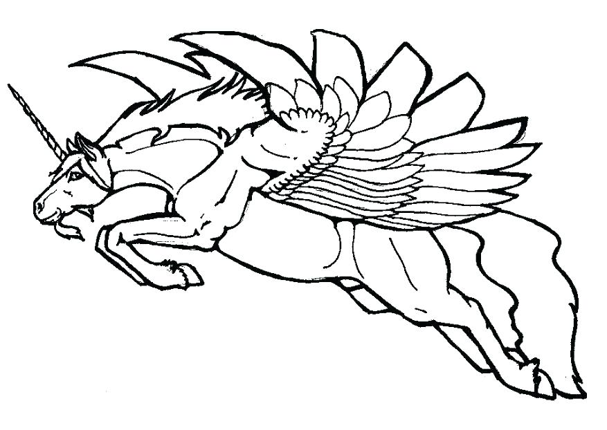 877x622 Kids Coloring Pages Free Coloring Flying Unicorn Coloring Pictures
