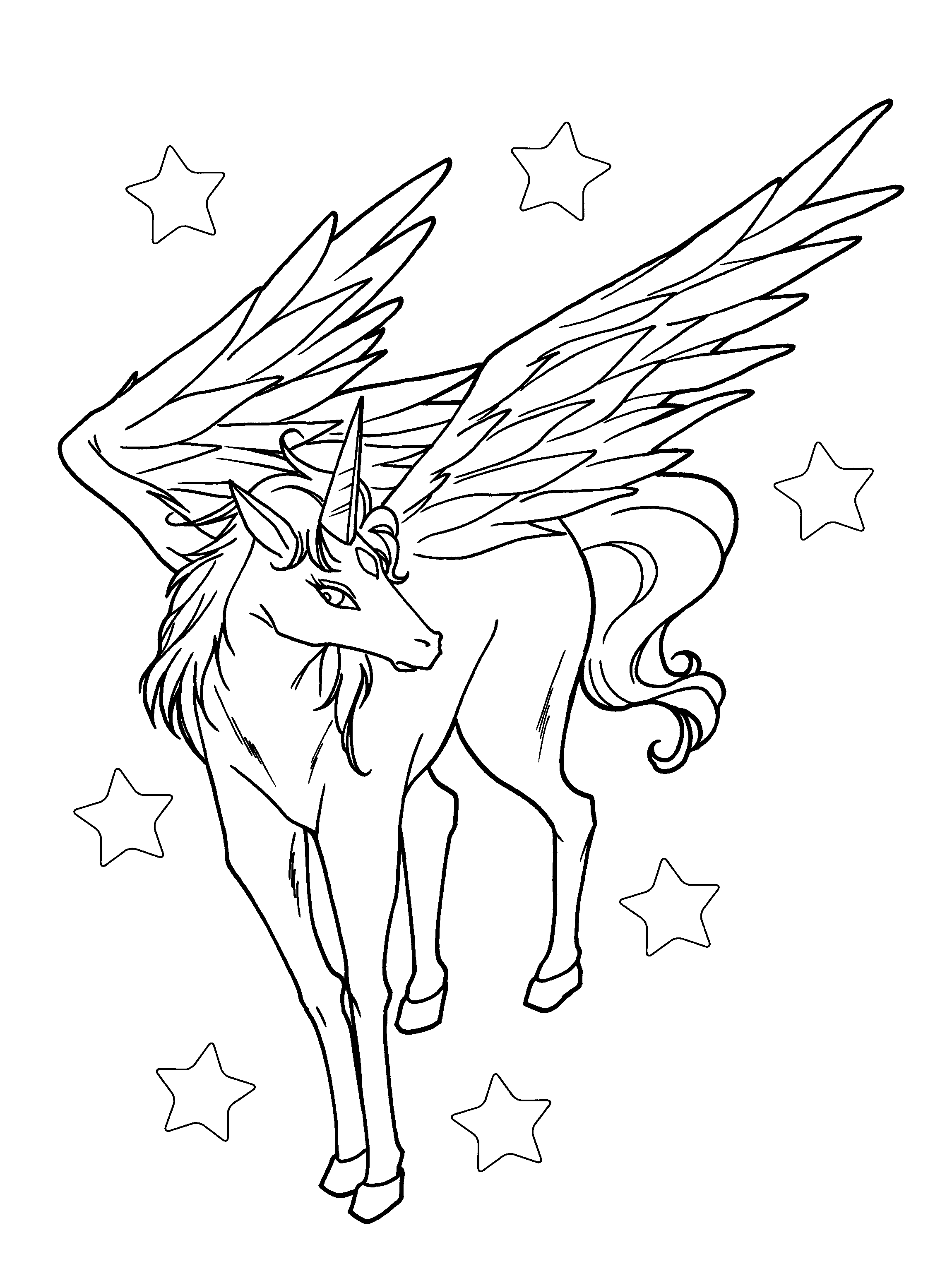 2300x3100 Best Of Realistic Flying Unicorn Coloring Pages Collection Free