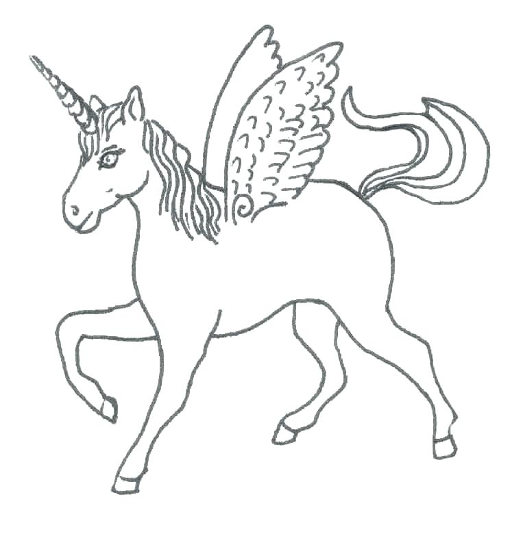 763x783 Unicorn Coloring Pages