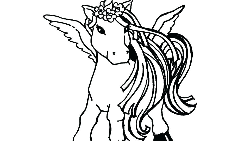 960x544 Flying Unicorn Coloring Pages Free Together Page For Kids Fantasy