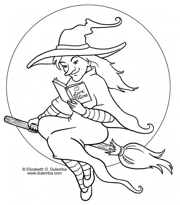 600x682 Dibujos De Brujas Para Colorear3 Colorear Brujas