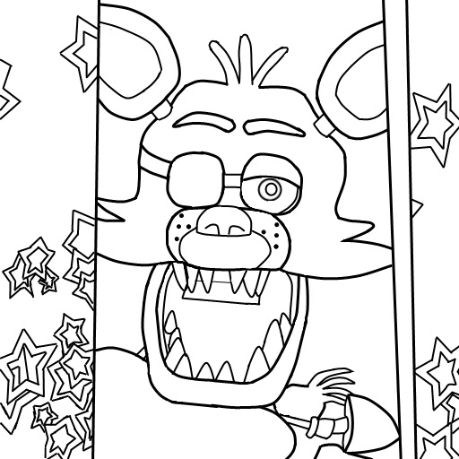512x512 F Naf Coloring F Naf Foxy Pages To Color