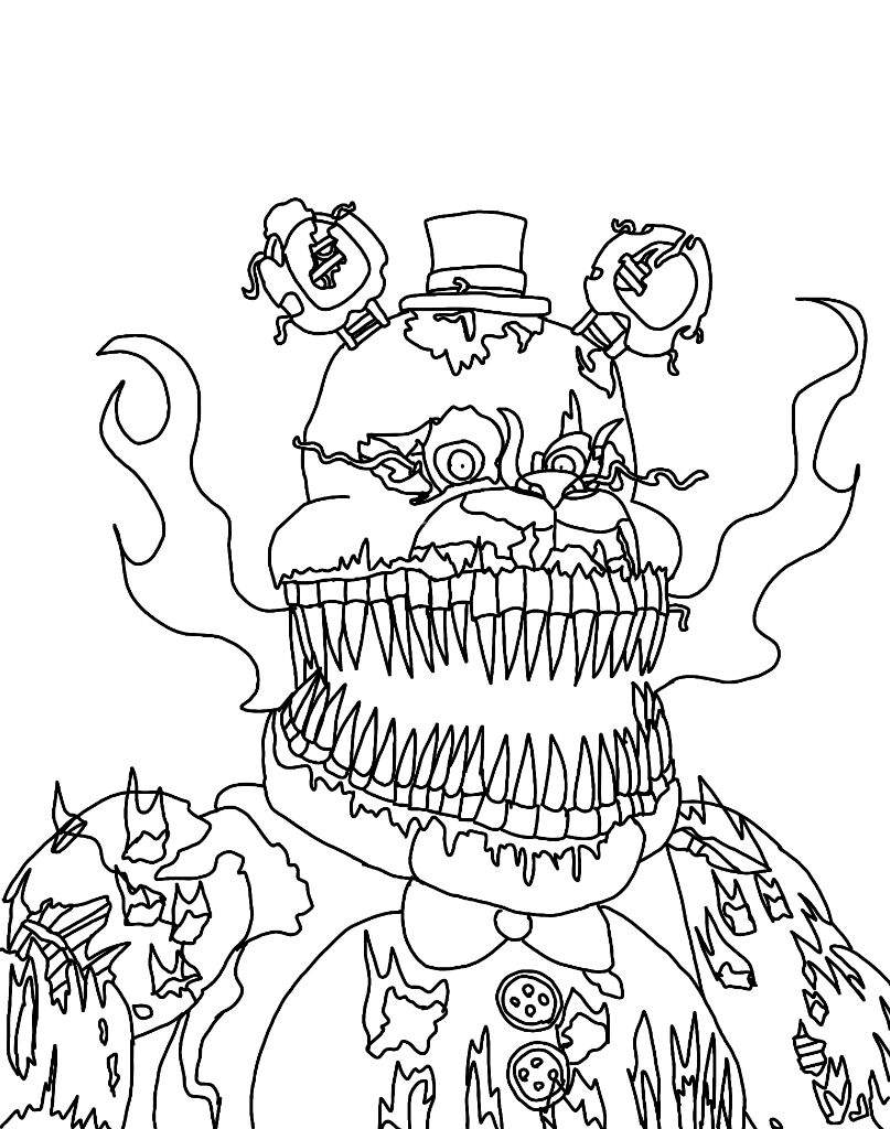 807x1024 Announcing Fnaf 4 Coloring Pages All Character
