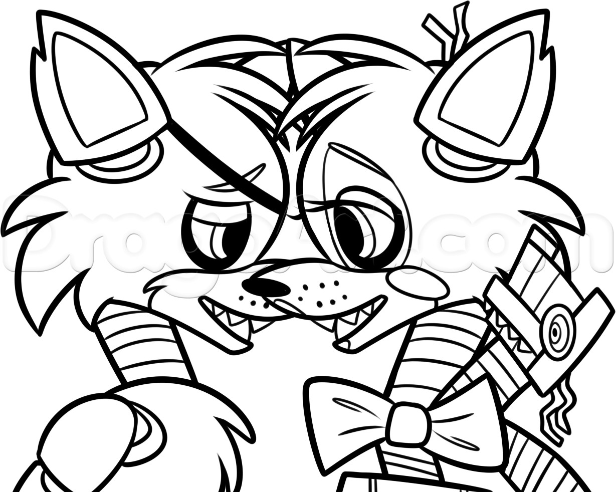 1229x982 Fnaf Mangle Coloring Page New Unusual Pages All Characters