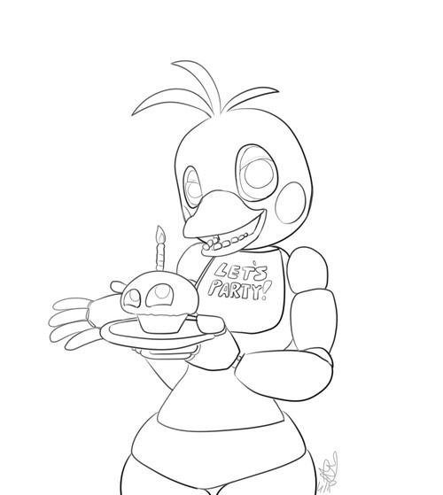 Fnaf Coloring Pages Chica