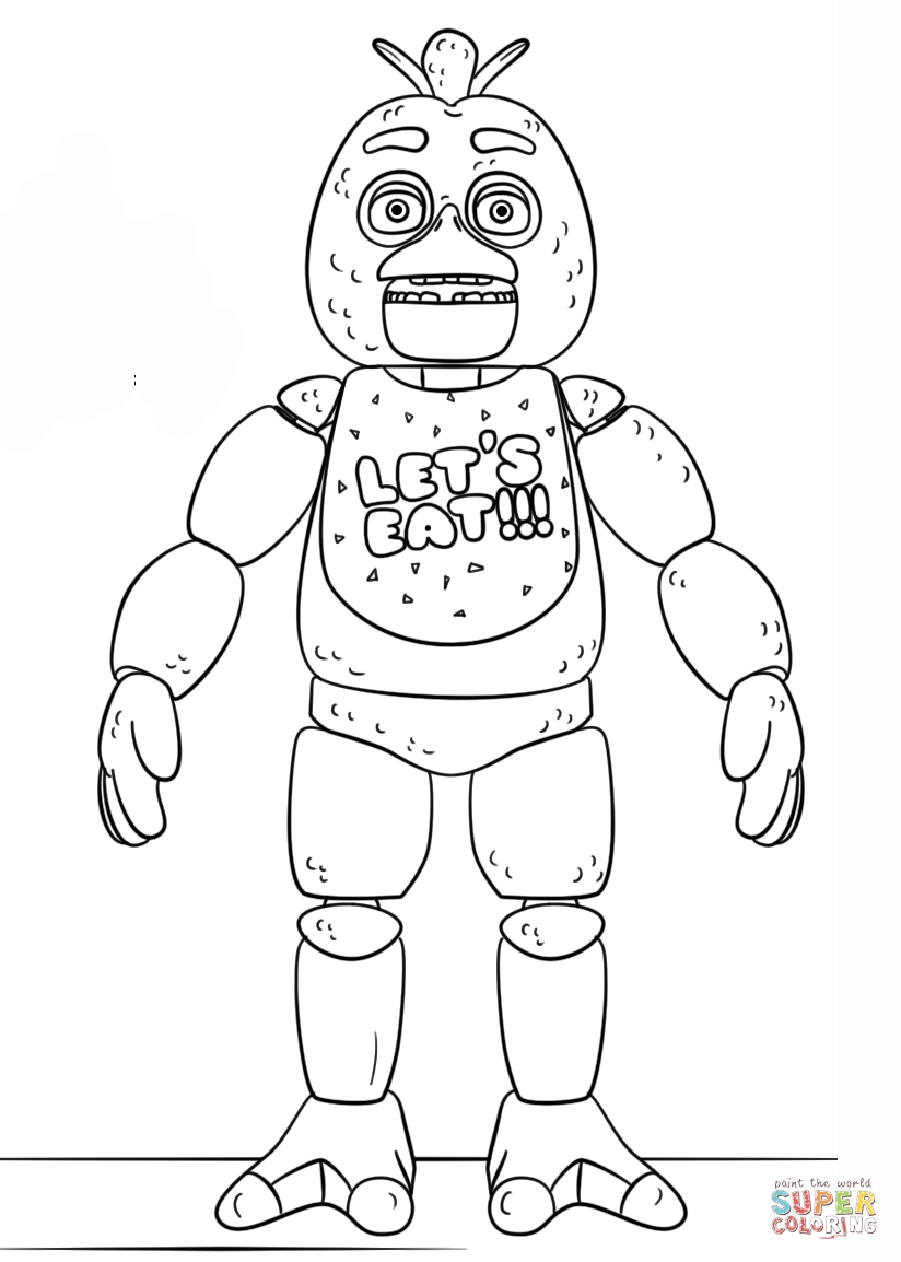 824x1154 Fnaf Coloring Pages Free