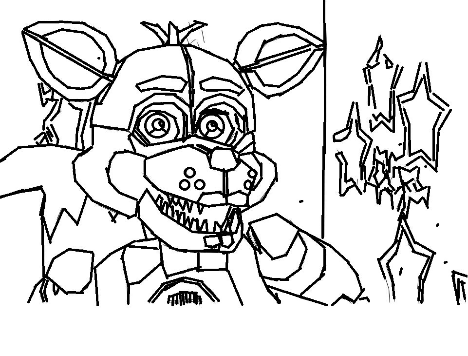 961x730 Foxy Coloring Funtime Foxy Coloring Page Janusek5