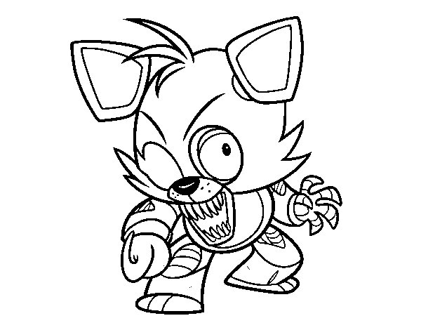 600x470 Foxy From Five Nights At Freddys Coloring Page Coloringcrew Foxy