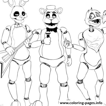 450x450 Five Nights At Freddys Fnaf 2 Singer Music Coloring Pages Printable