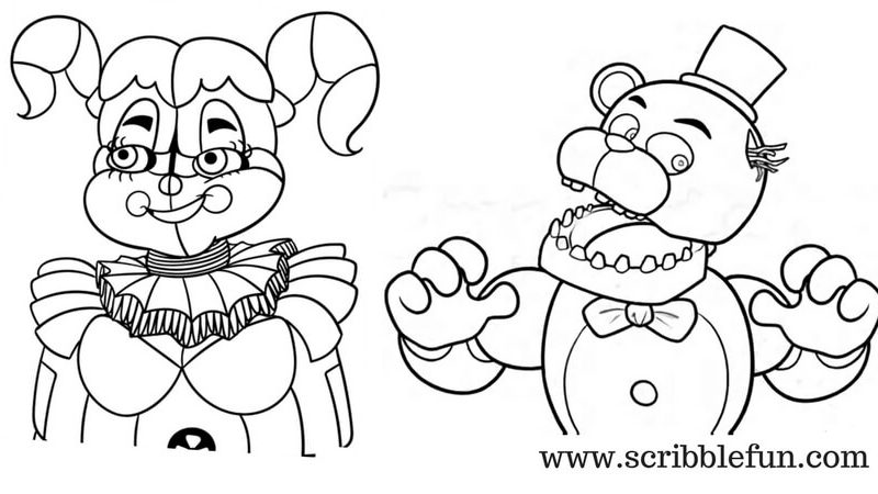 800x450 Creative Design Fnaf Coloring Pages Free Printable Five Nights
