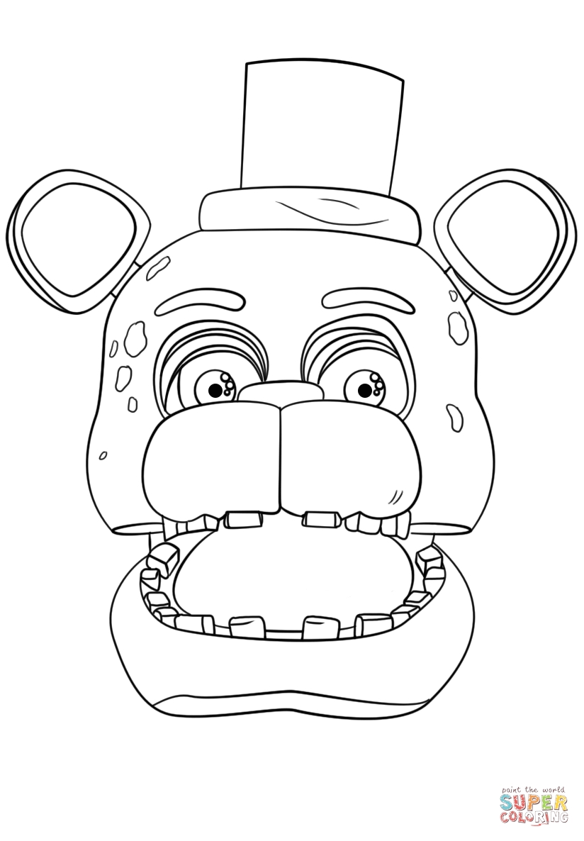 Fnaf Coloring Pages Golden Freddy