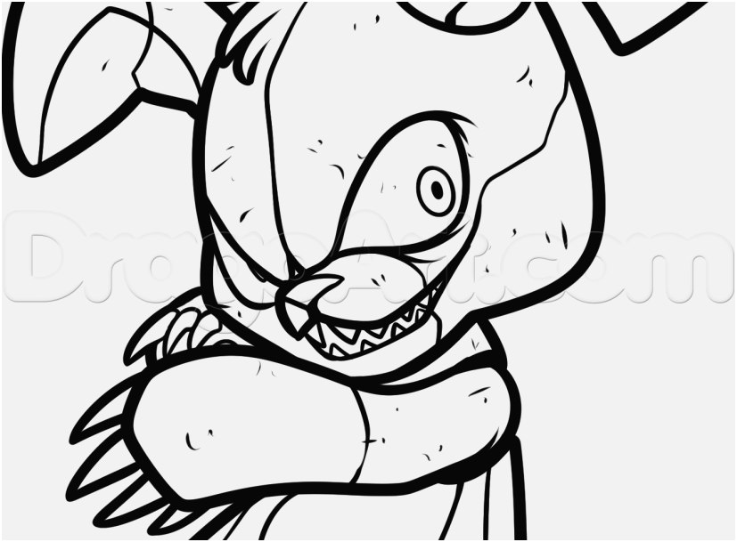 827x609 Fnaf Coloring Sheets Graphic 8 How To Draw Bonnie From Five Nights