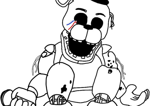 600x425 Fnaf Coloring Pages Golden Freddy Golden Freddy Fnaf2