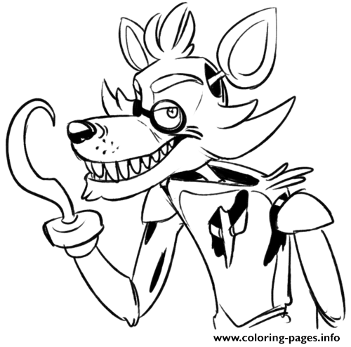 500x494 Print Foxy Five Nights