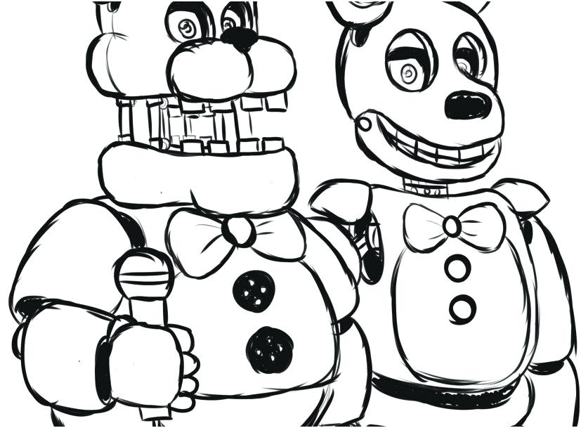 827x609 Fnaf Coloring Pages