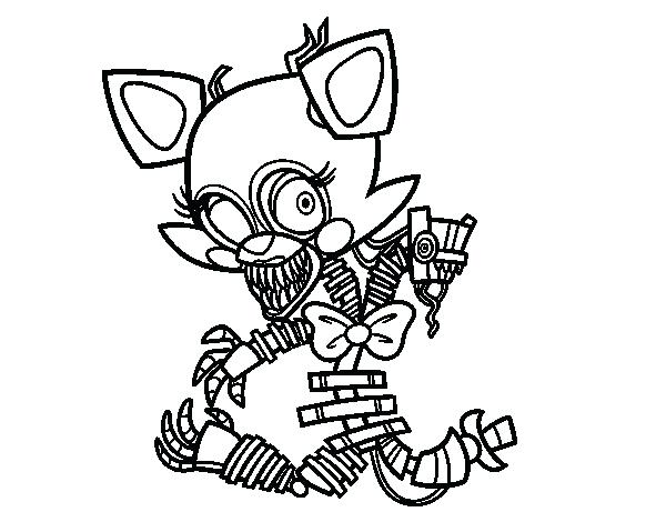 600x470 Five Nights At Freddys Coloring As Well As Mangle From Five Nights