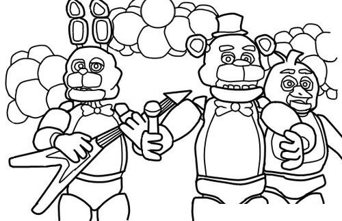 500x323 Five Nights At Freddys Coloring Pages Freddy S Fnaf For Kids Get