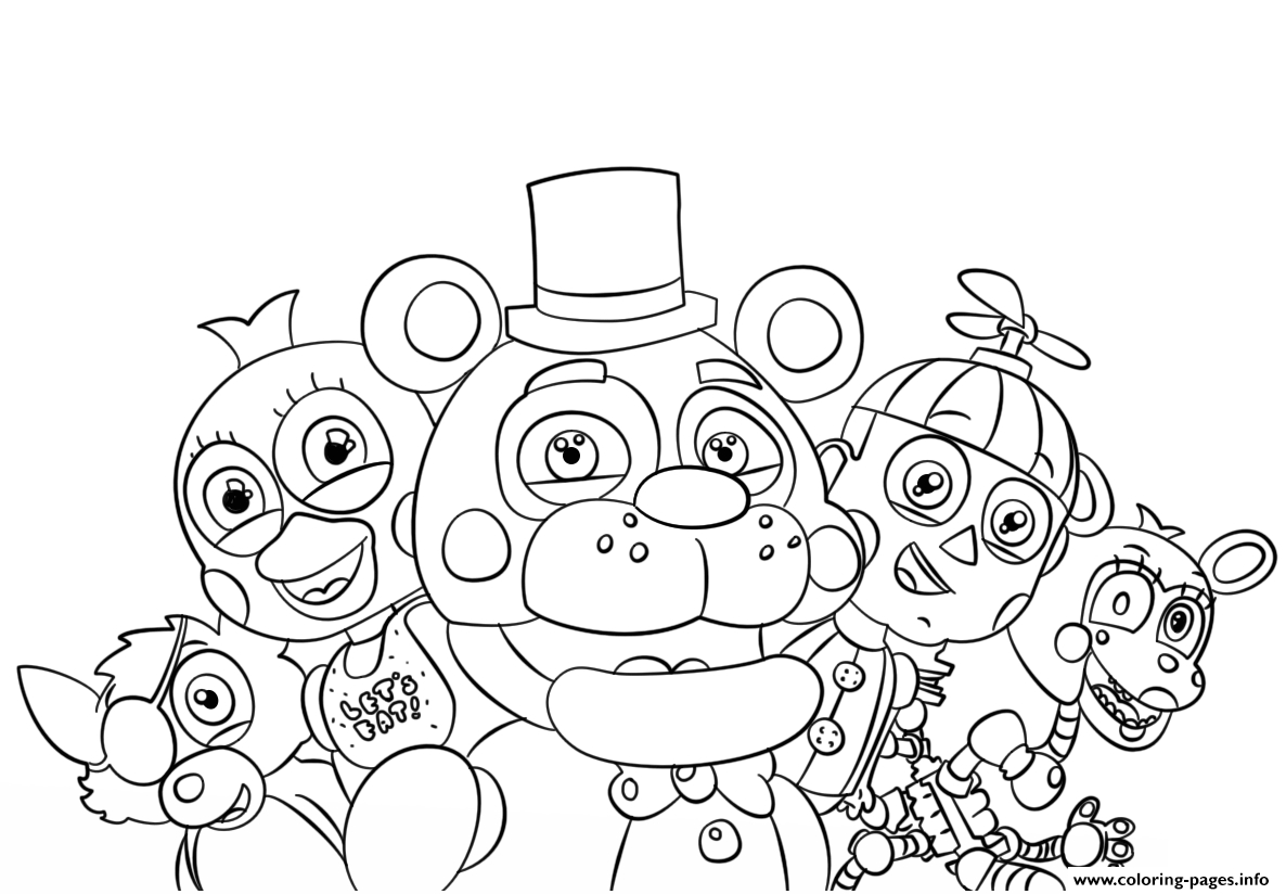 1186x824 Exclusive Fnaf Coloring Pages Printable Chica
