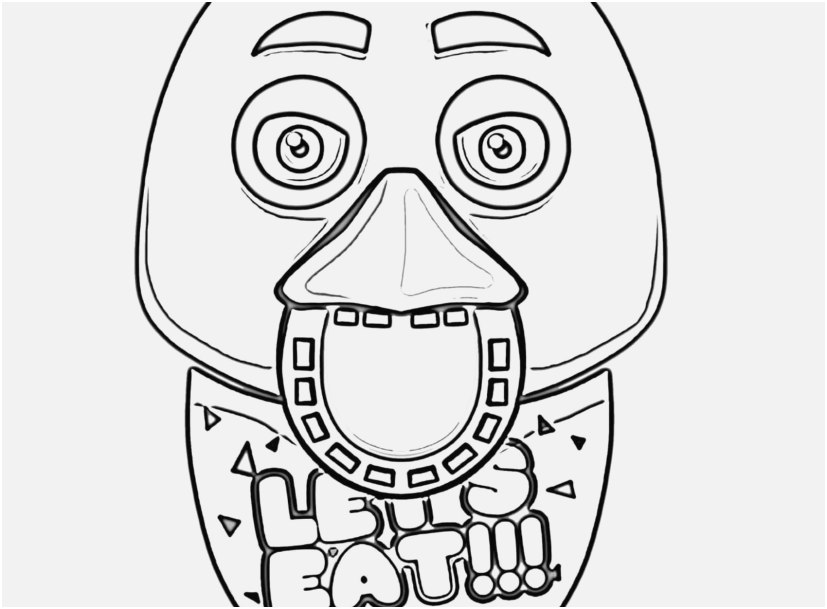 827x609 Fnaf Coloring Pages Image Chica Face Fnaf Coloring Pages Printable