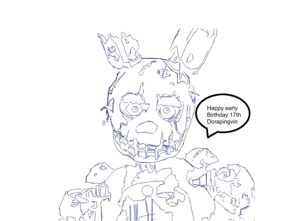 960x720 Fnaf 3 Springtrap Coloring Pages Page By