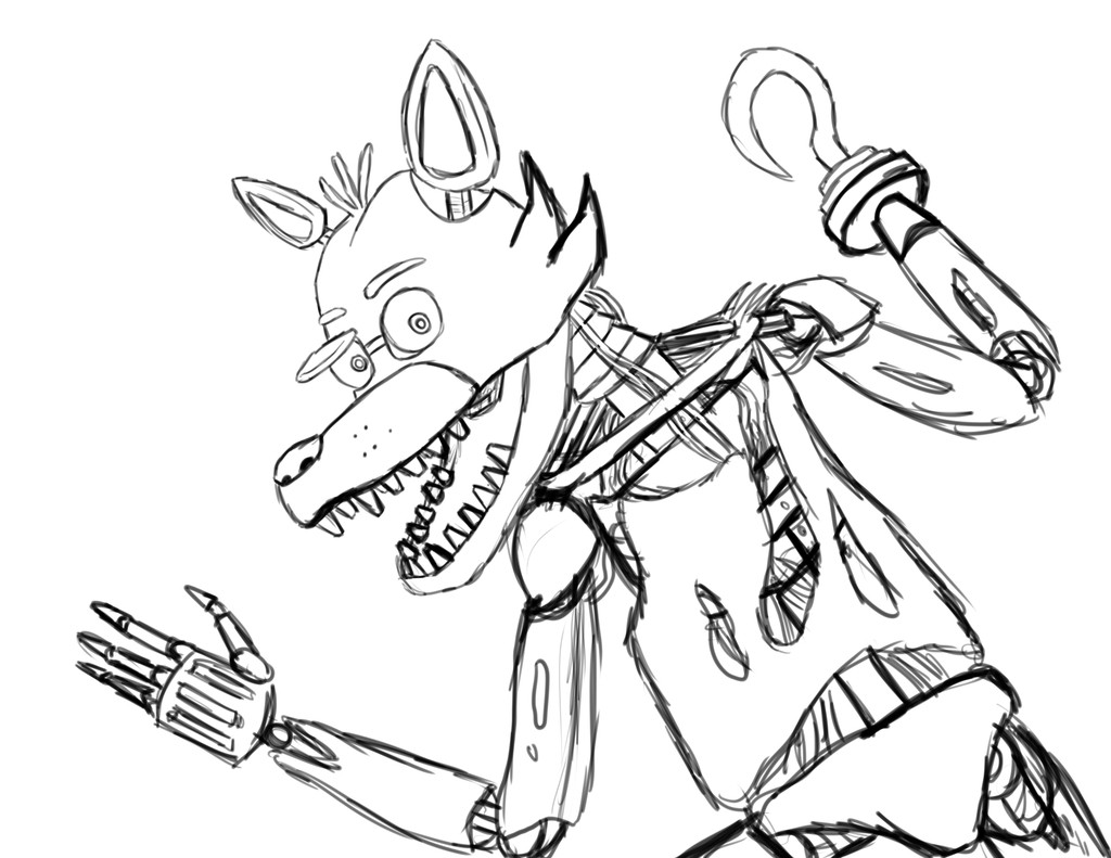 1024x791 Five Nights At Freddys Fnaf Bonnie Foxy Mangle Coloring Pages
