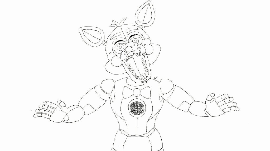 1024x576 Funtime Foxy Coloring Pages Photograph Print Fnaf Freddy Five