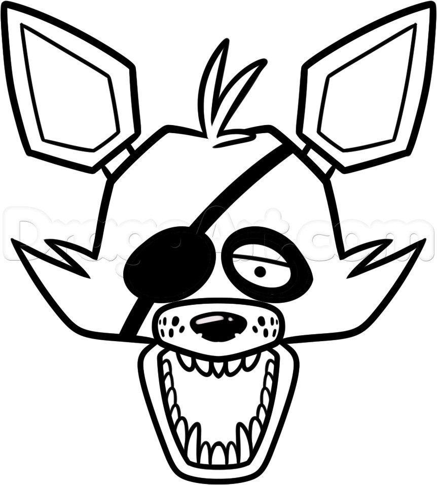 862x958 Bright Fnaf Foxy Coloring Pages