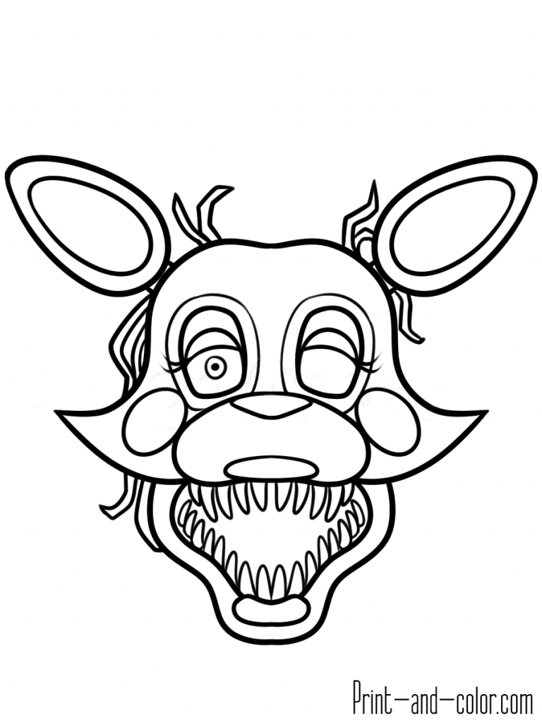 768x1024 Fnaf Mangle Coloring Page