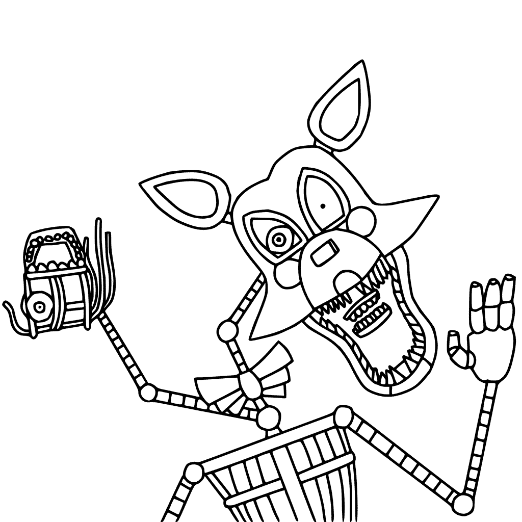 1024x1024 Fnaf Game Coloring Page Printable