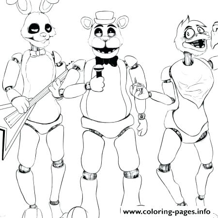 450x450 Fnaf World Coloring Pages Print Five Nights At 2 Singer Music