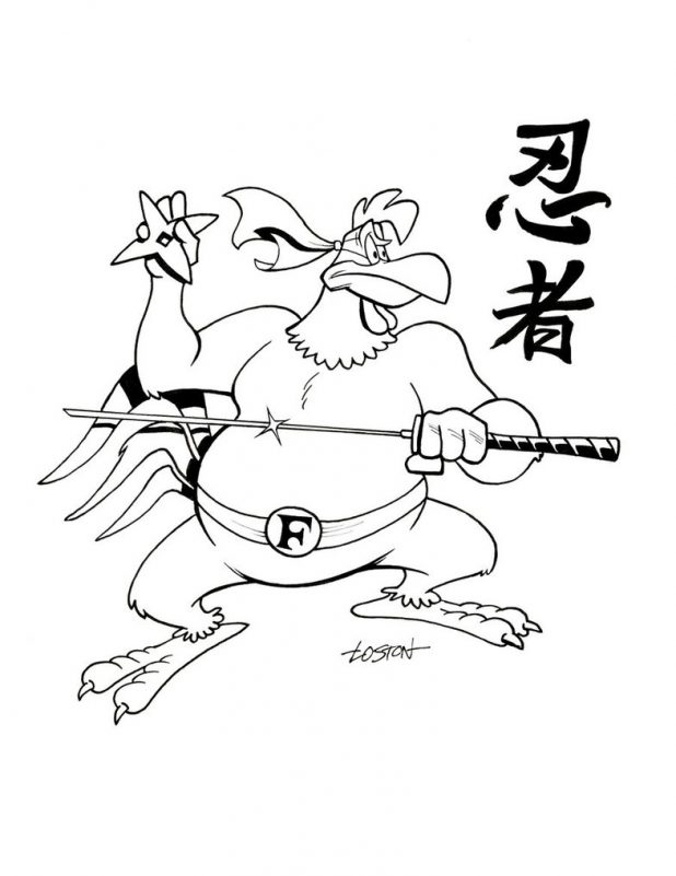 618x801 Adult Foghorn Leghorn Coloring Pages Foghorn Leghorn Colouring