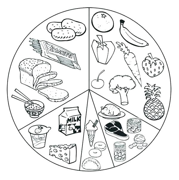 600x601 Healthy Foods Coloring Pages