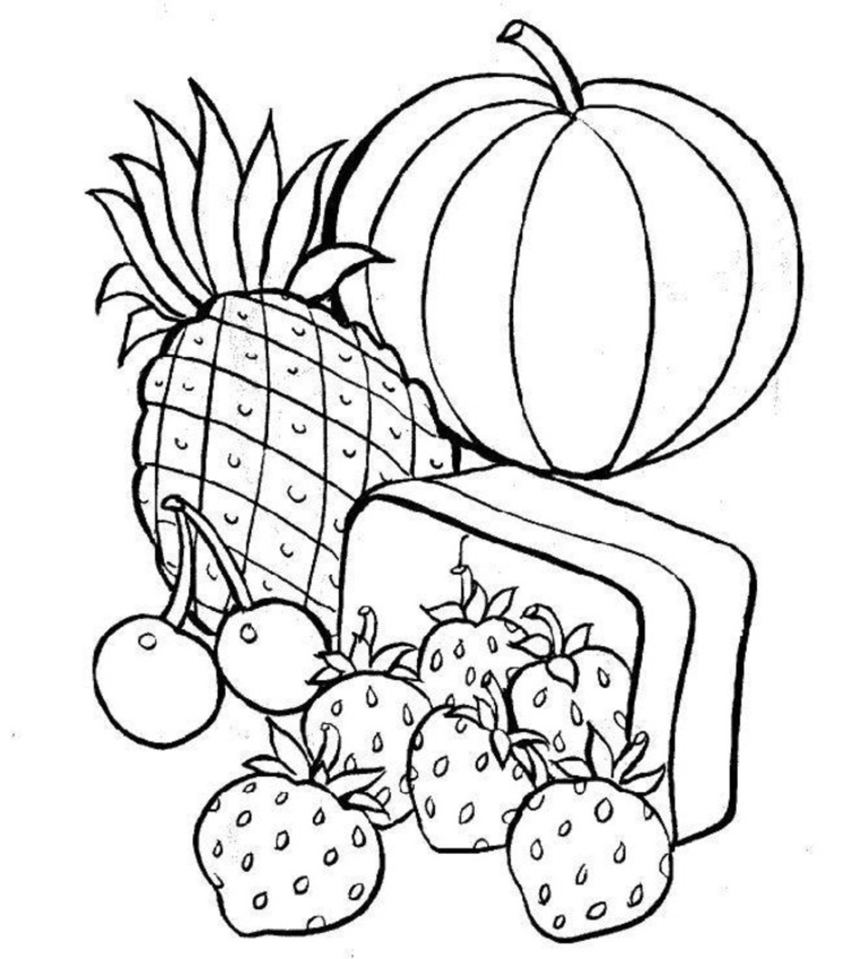 930x1058 Healthy Food Coloring Pages