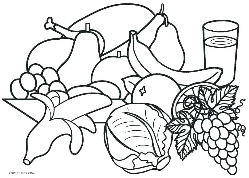 810x579 Free Printable Food Coloring Pages For Kids Healthy Food Coloring
