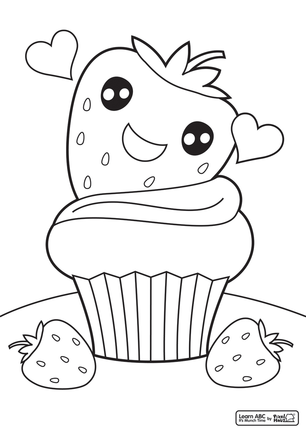 992x1403 Opportunities Food Coloring Pages To Print Strawberry Cute Cake