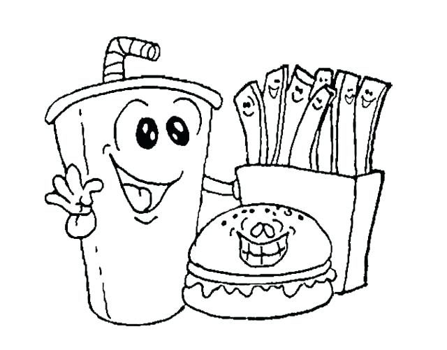 640x501 Coloring Pages Food Breakfast Food Coloring Pages Cute Food