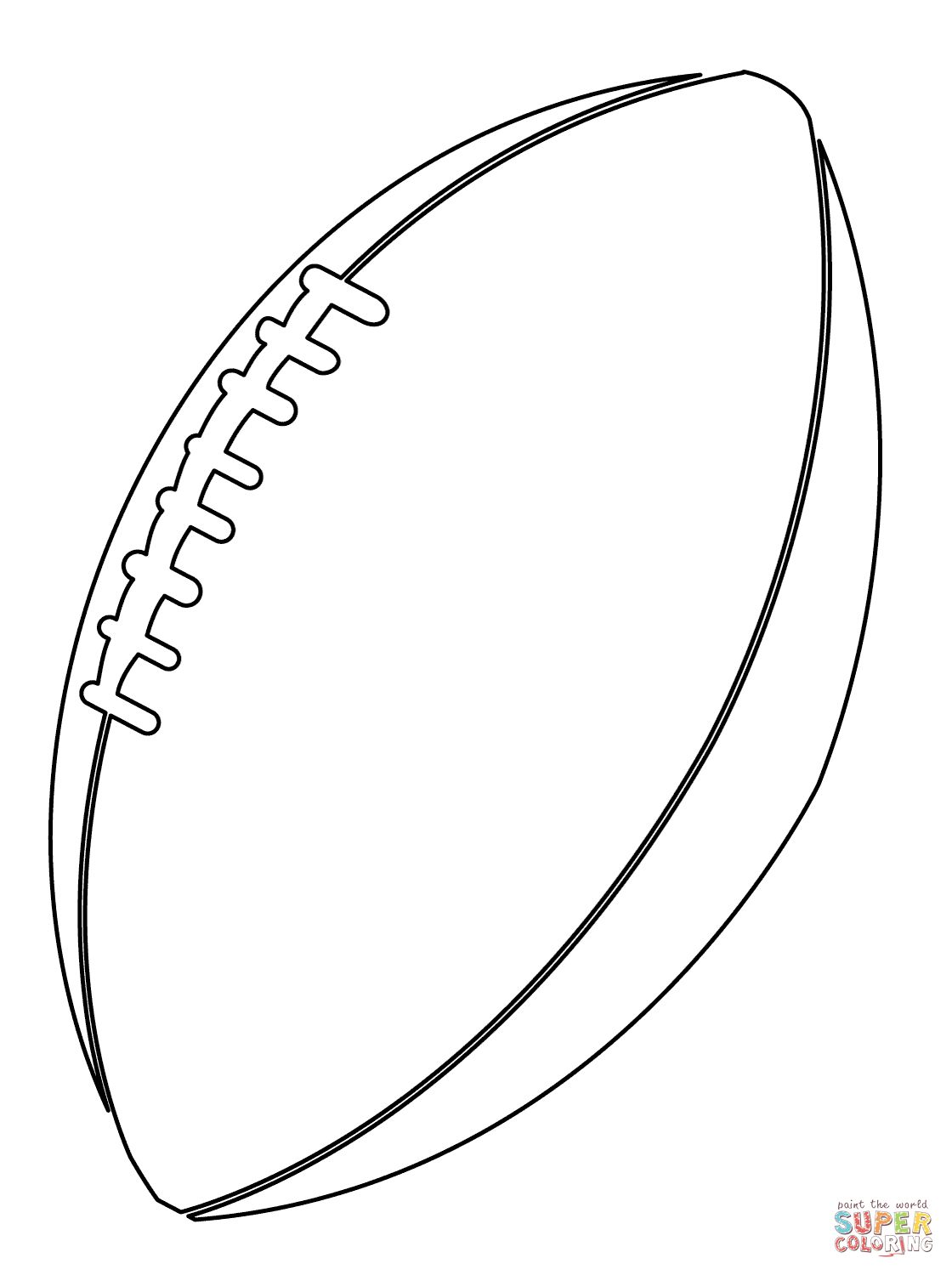 1120x1500 American Football Ball Coloring Page For Football Coloring Pages