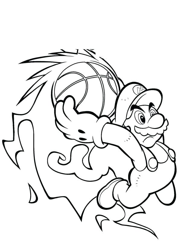 600x800 Ball Coloring Pages Super Brothers Throw Fire Ball Coloring Page