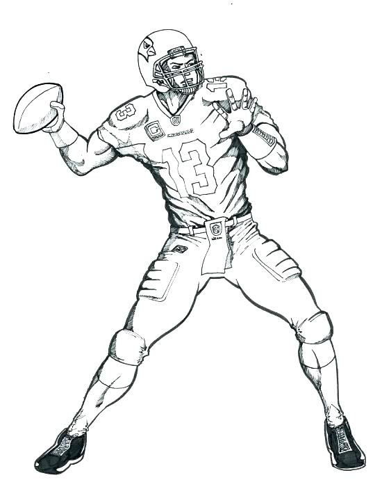 550x703 Football Player Coloring Pages 4470