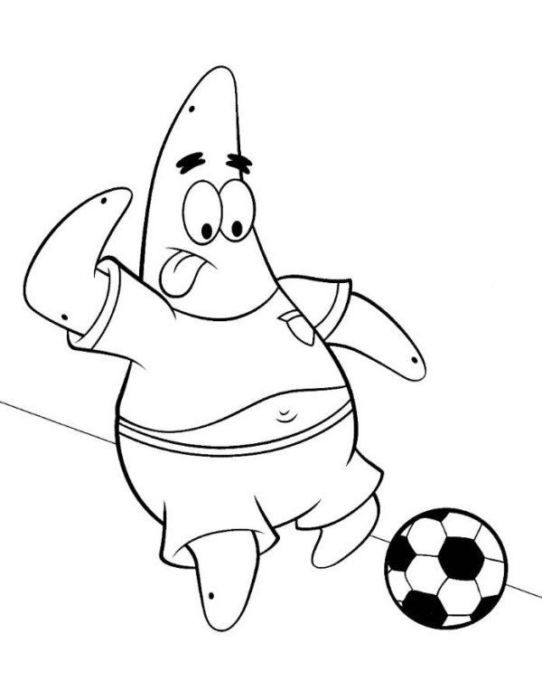600x774 Patrick Star Spongebob Squarepants Coloring Page