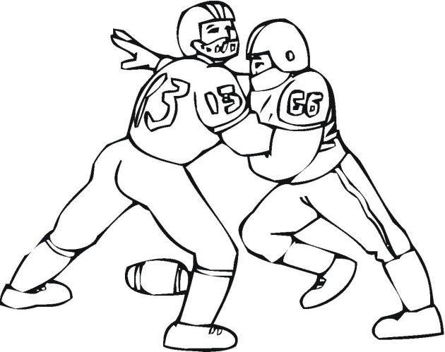 630x499 American Football 2 Coloring Page