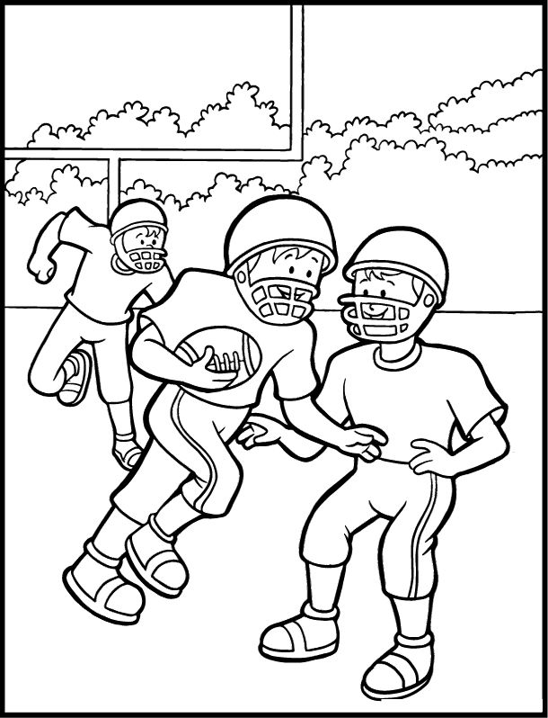 610x798 Football Coloring Pages For Kids Kids Playing Football Coloring