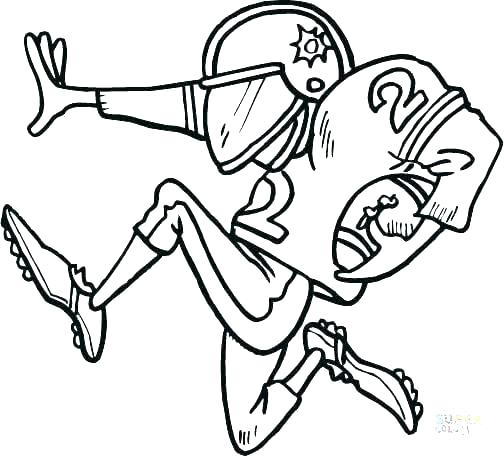 504x456 Football Coloring Pages For Kids Football Player Coloring Pages