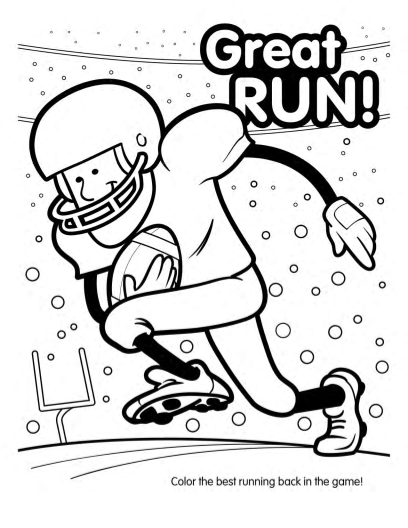 408x528 Super Bowl Football Coloring Book (10 Pages)