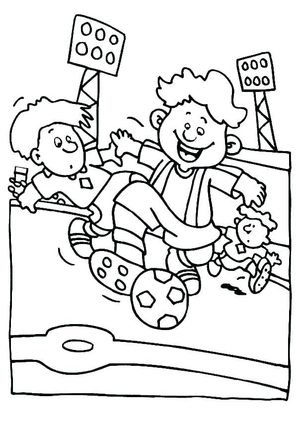 600x849 Football Field Coloring Page Soccer Fun Coloring Page Soccer