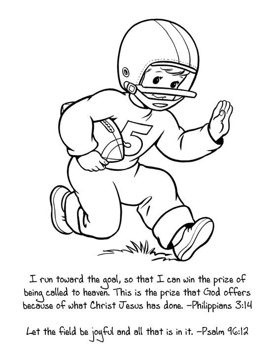 564x729 Football Coloring Pages Amp Sheets For Kids Sunday School And Joyful