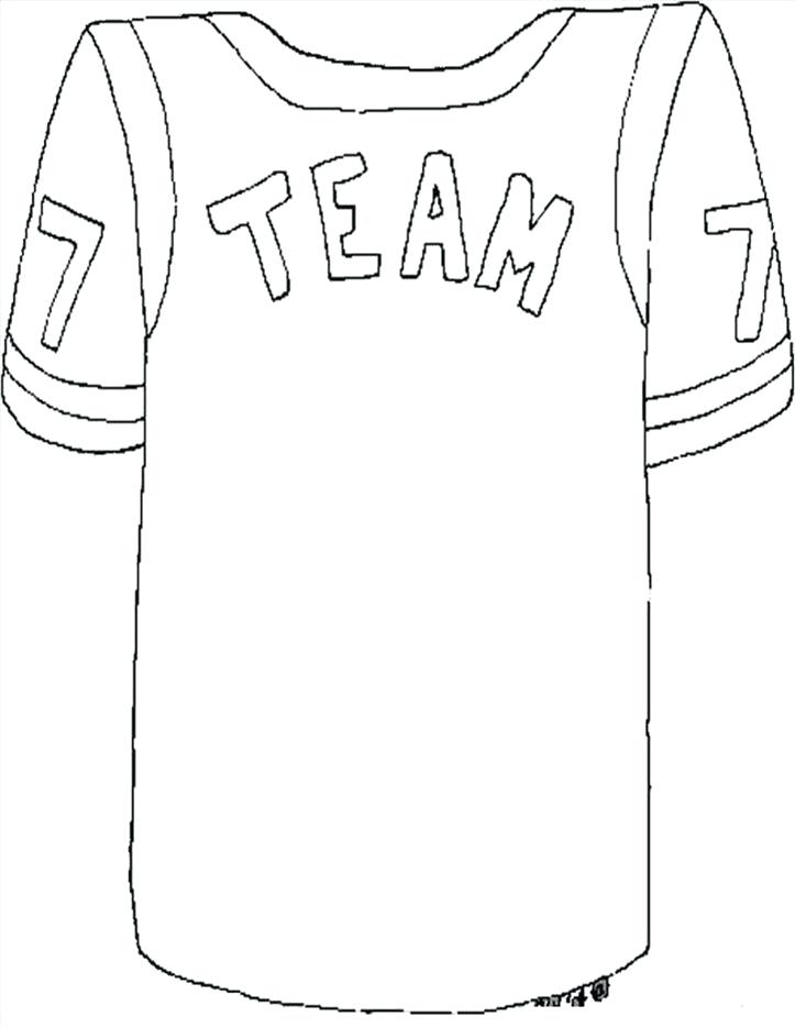 723x935 Football Jersey Coloring Page S Blank Football Jersey Coloring